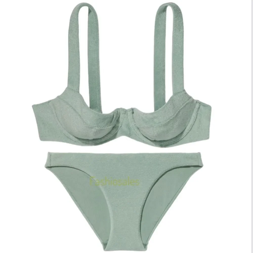 Victorias Secret Set Wicked Push Up without padding terry Bikini Top & Bottoms